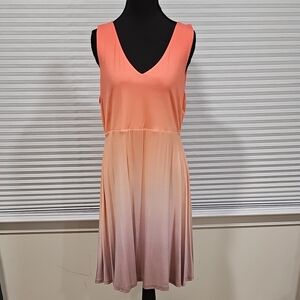 VENUS Orange Sleeveless V-Neck Sundress